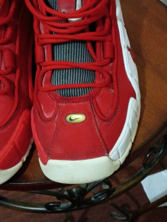 Nike Air Max Penny 1 Men’s Mid Top Lace-Up Sneakers Univ Red/White 685153-600 main image 10